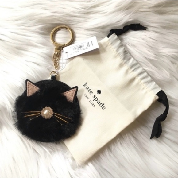 kate spade Accessories - Kate spade black cat keychain